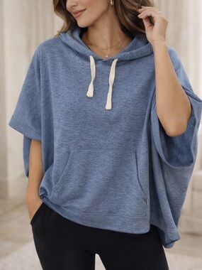 Koolaburra by UGG Hooded Poncho Sweatshirt Oversized S NWOT